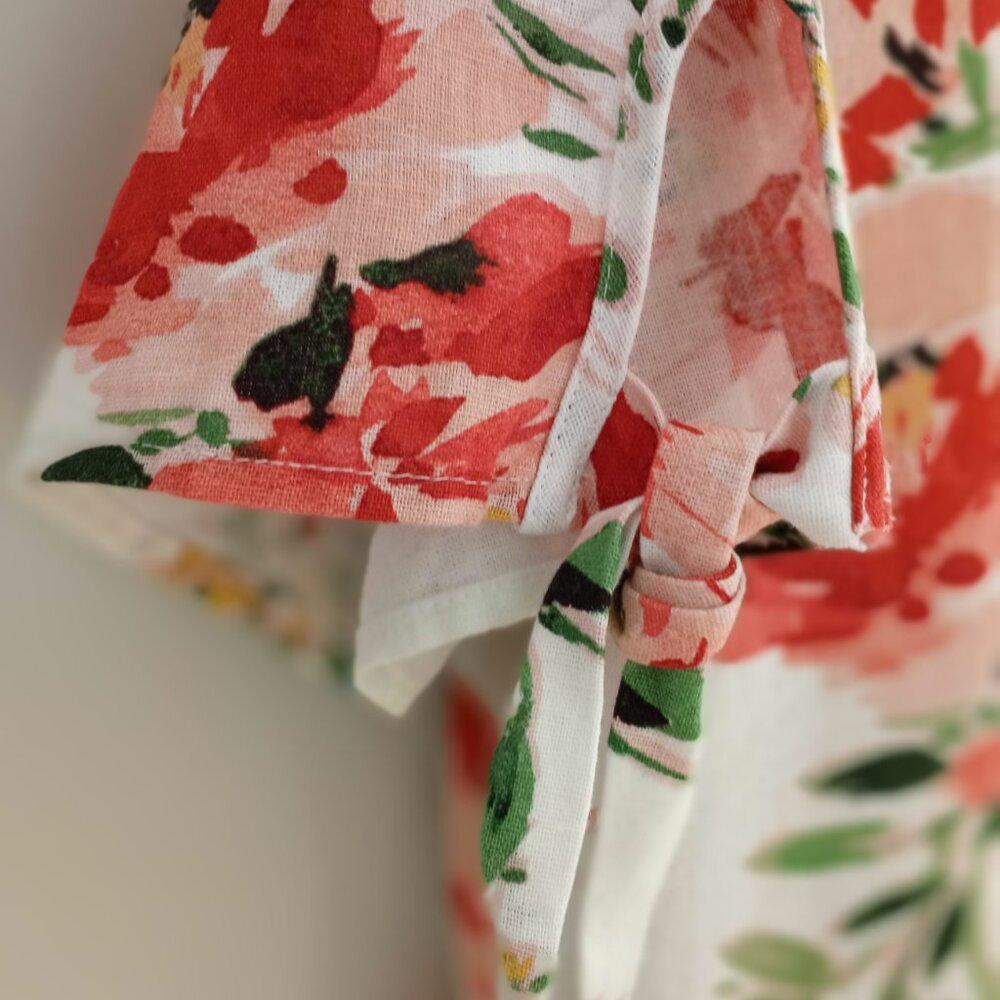 'chloe + rene' Floral Shift Dress Size L Linen blend NWOT - Picture 8 of 15